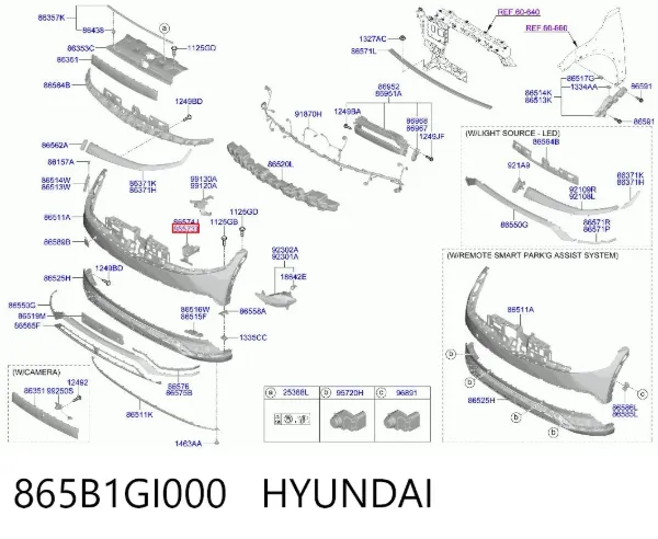  865B1GI000 Hyundai/Kia