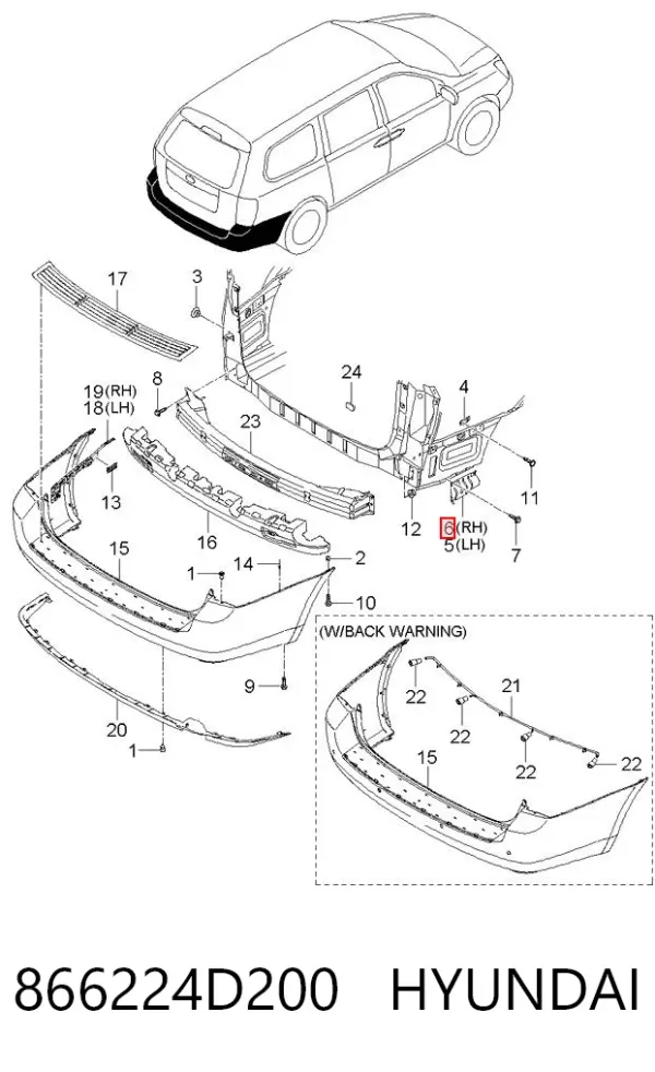  866224D200 Hyundai/Kia