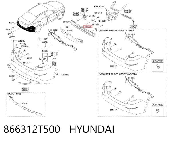  866312T500 Hyundai/Kia