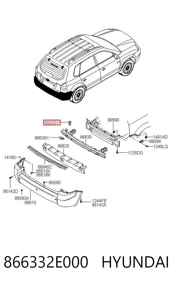  866332E000 Hyundai/Kia