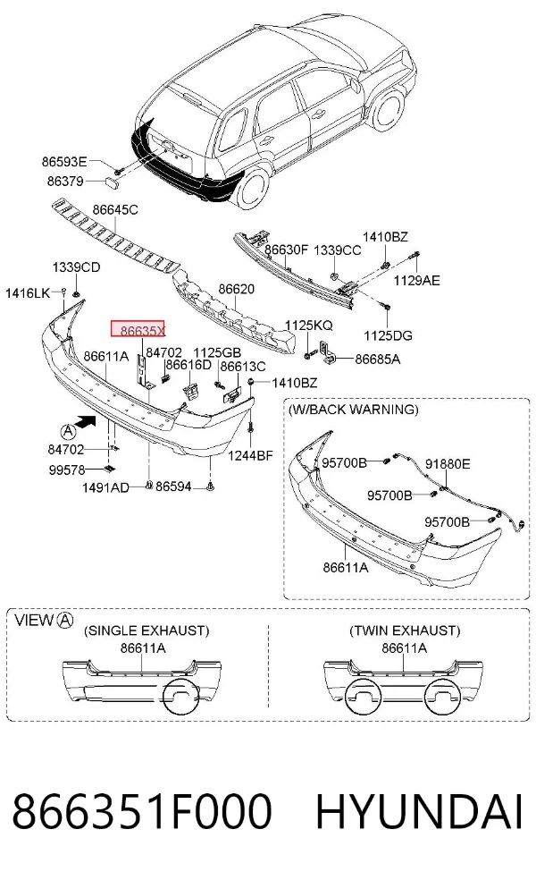  866351F000 Hyundai/Kia