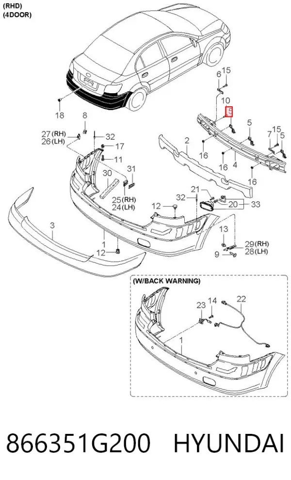  866351G200 Hyundai/Kia