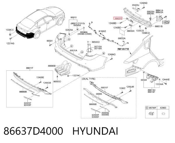  86637D4000 Hyundai/Kia