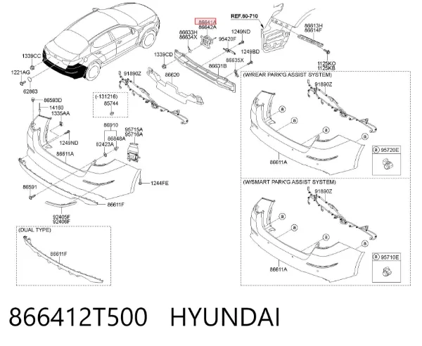  866412T500 Hyundai/Kia