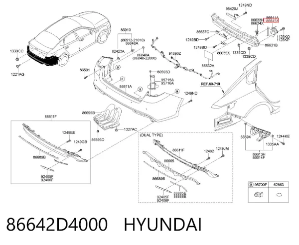 86642D4000 Hyundai/Kia