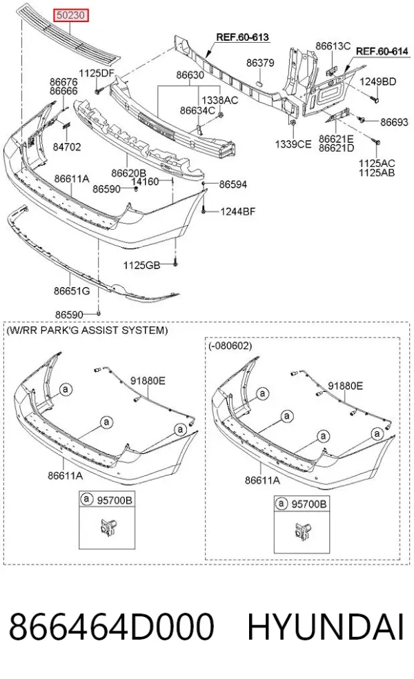  866464D000 Hyundai/Kia