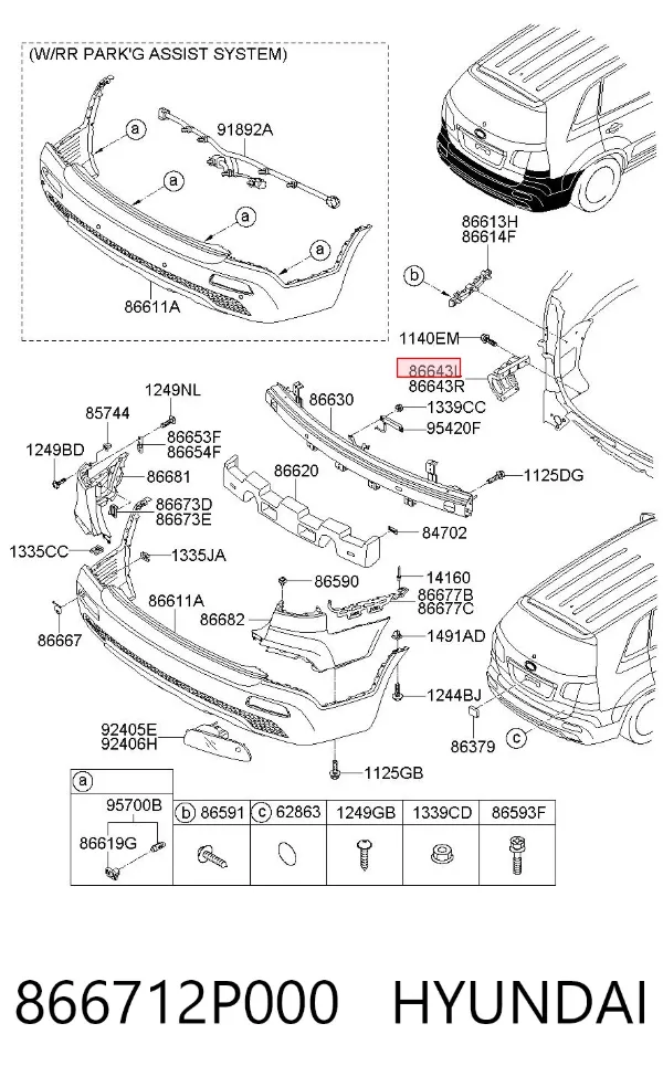  866712P000 Hyundai/Kia