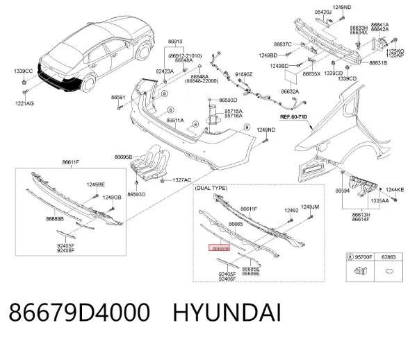  86679D4000 Hyundai/Kia