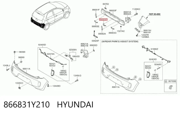  866831Y210 Hyundai/Kia