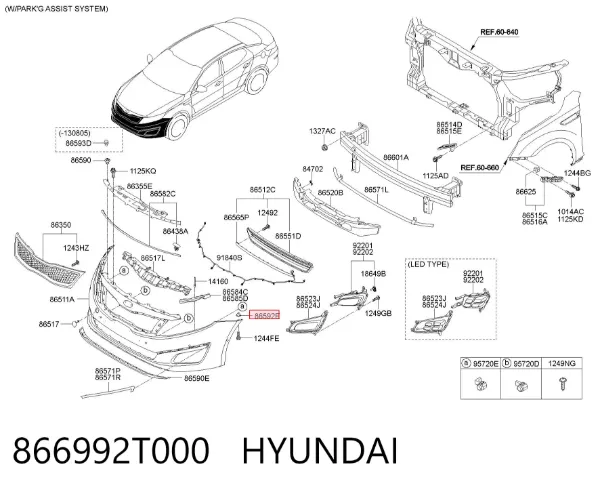  866992T000 Hyundai/Kia