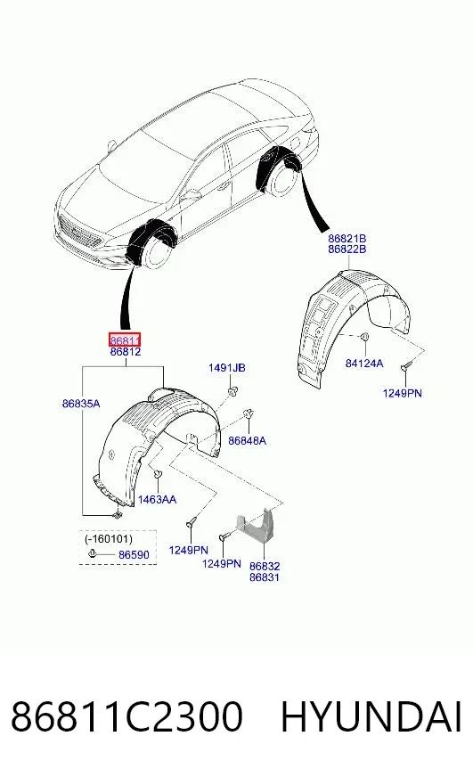 Подкрылок передний левый 3241000151 4cars
