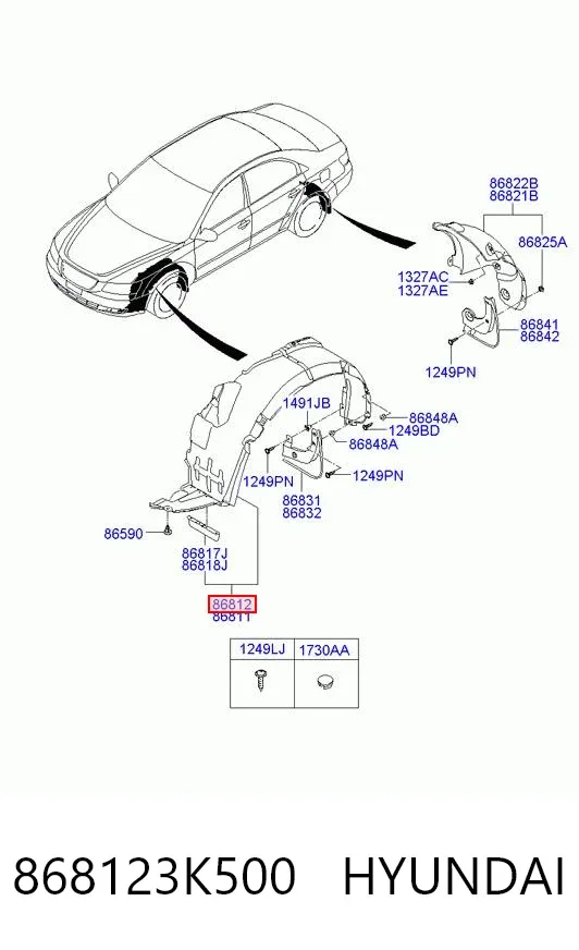 Подкрылок передний правый 4027FP2T Polcar