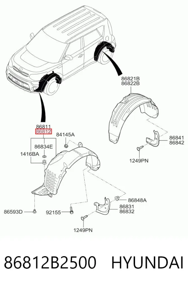  86812B2500 Hyundai/Kia