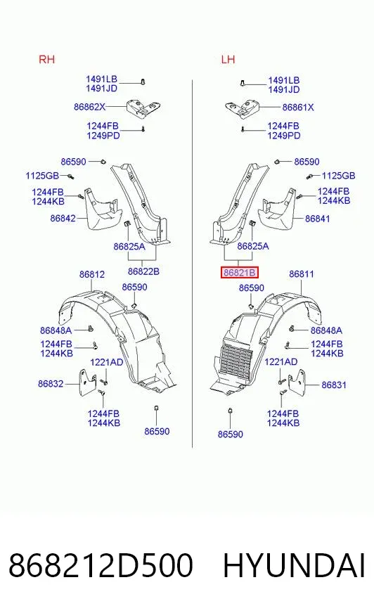  868212D500 Hyundai/Kia