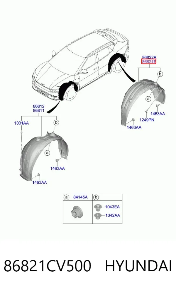 Подкрылок задний левый 86821CV500 Hyundai/Kia