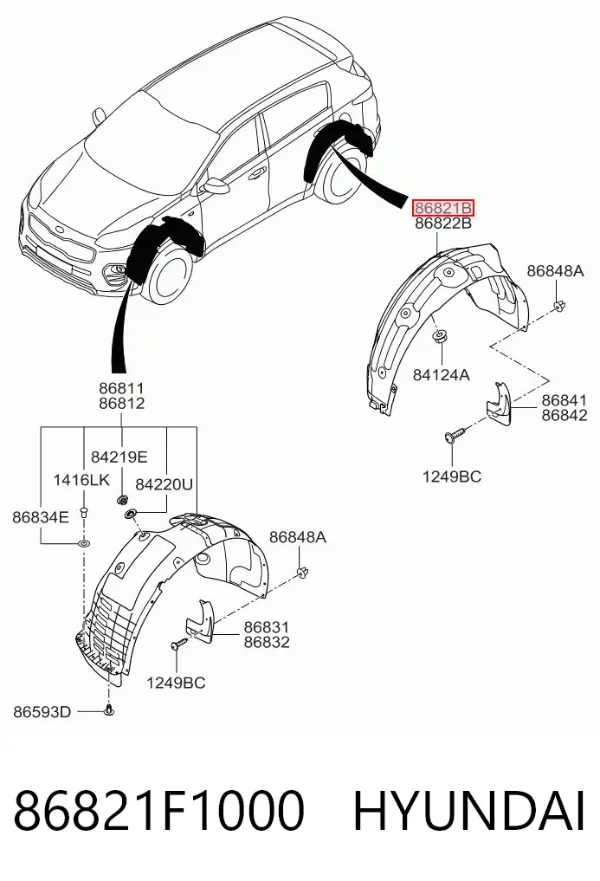  86821F1000 Hyundai/Kia
