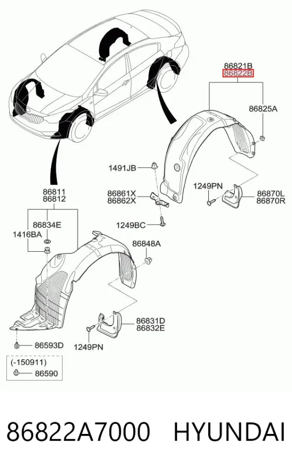 86822A7000 Hyundai/Kia