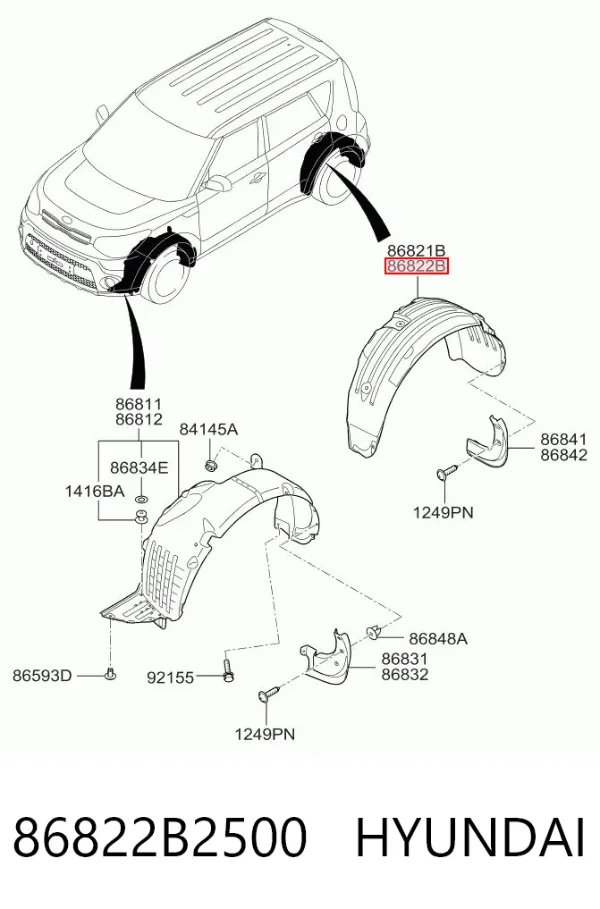  86822B2500 Hyundai/Kia