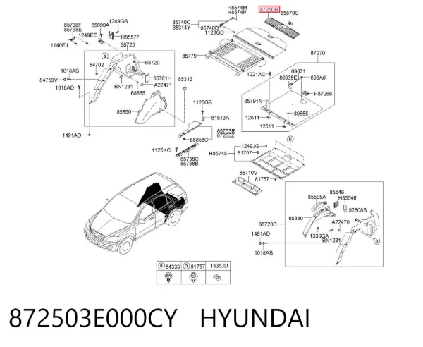  872503E000CY Hyundai/Kia