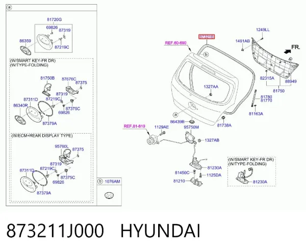  873211J000 Hyundai/Kia