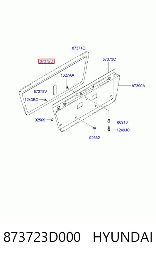  873723D000 Hyundai/Kia