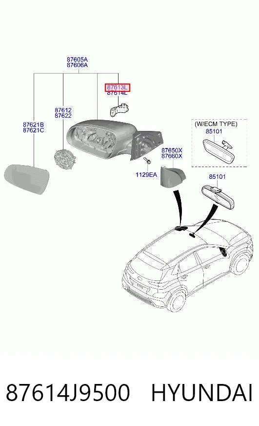  87614J9500 Hyundai/Kia