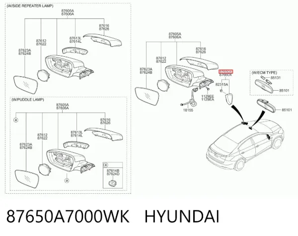  87650A7000WK Hyundai/Kia