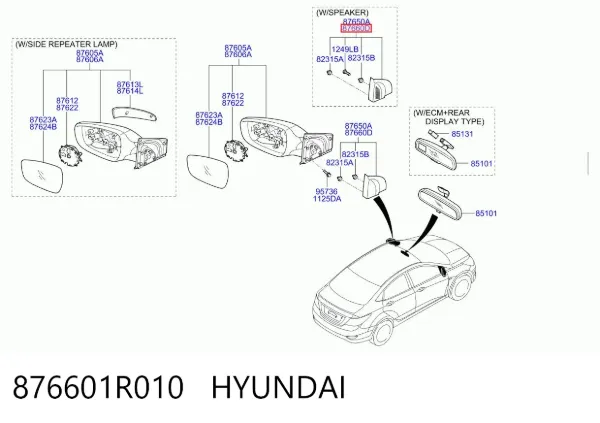  876601R010 Hyundai/Kia