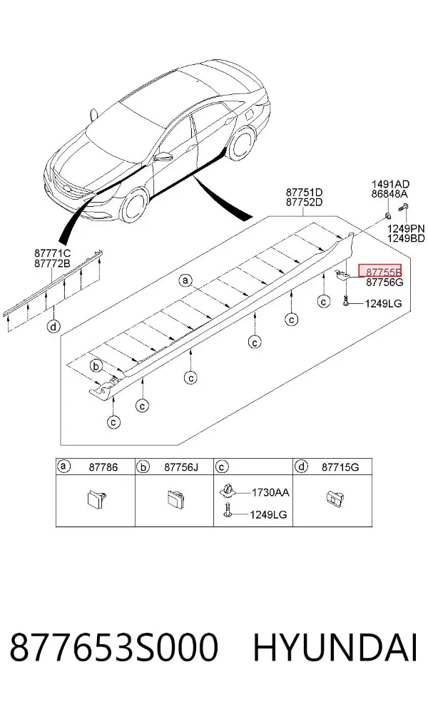  877653S000 Hyundai/Kia