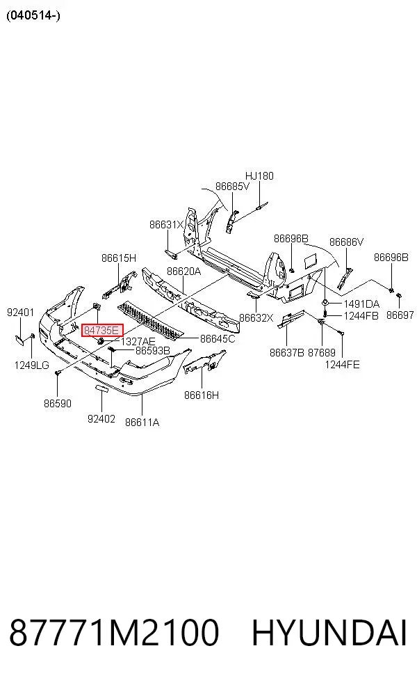  87771M2100 Hyundai/Kia