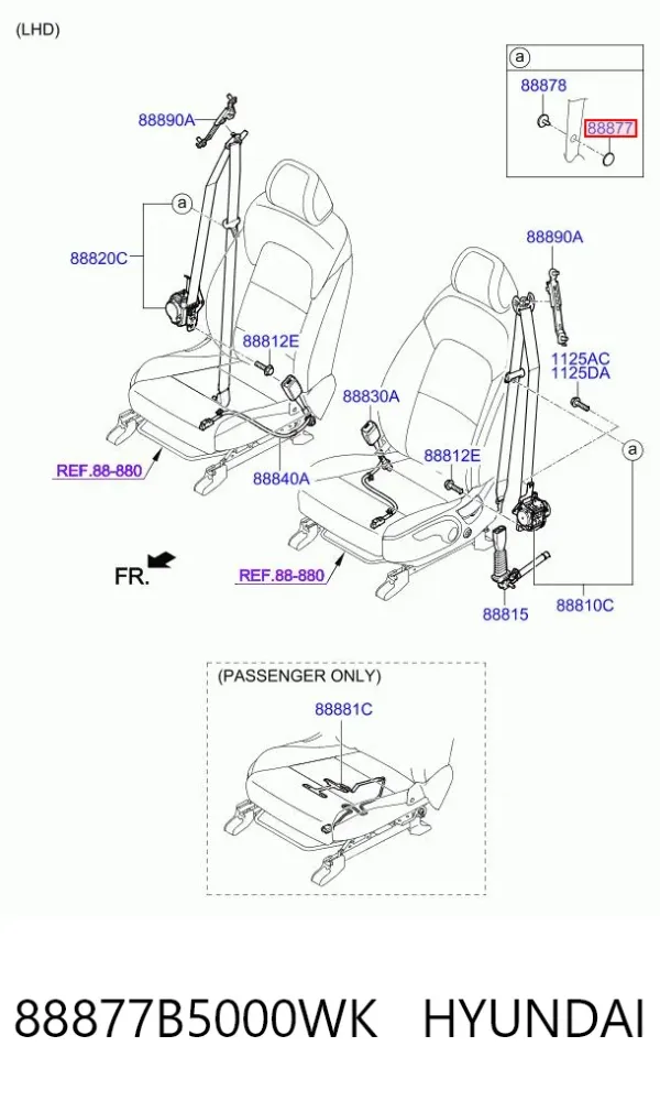  88877B5000WK Hyundai/Kia