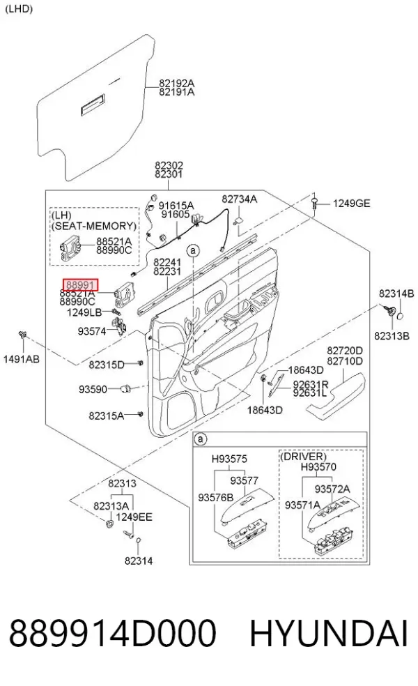  889914D000 Hyundai/Kia