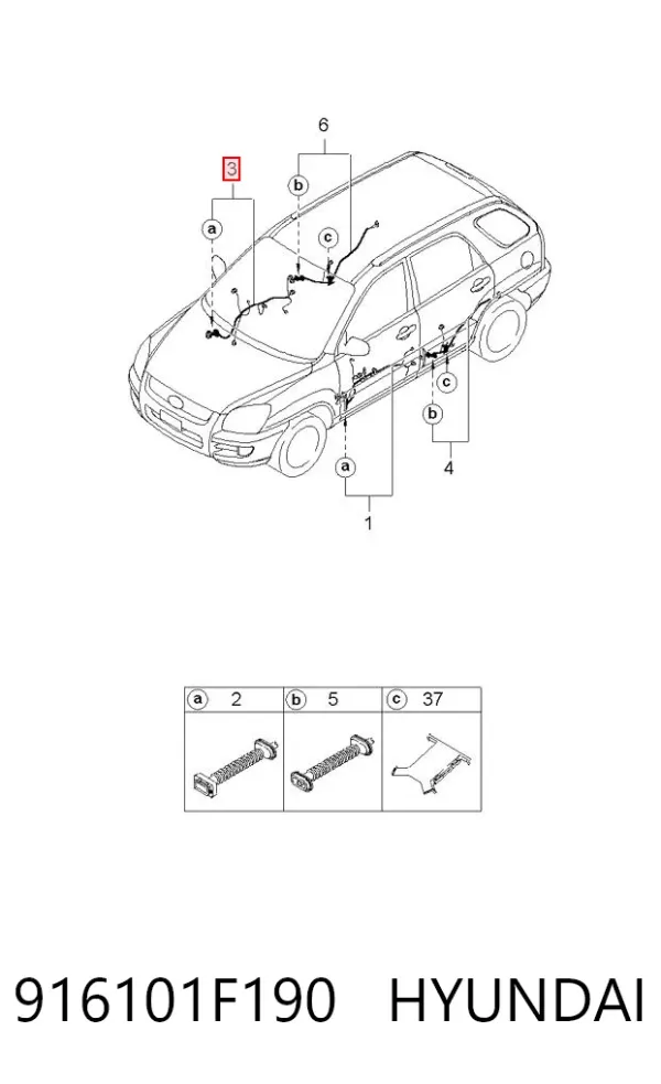  916101F190 Hyundai/Kia