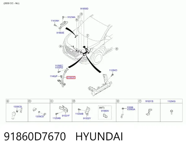  91860D7670 Hyundai/Kia