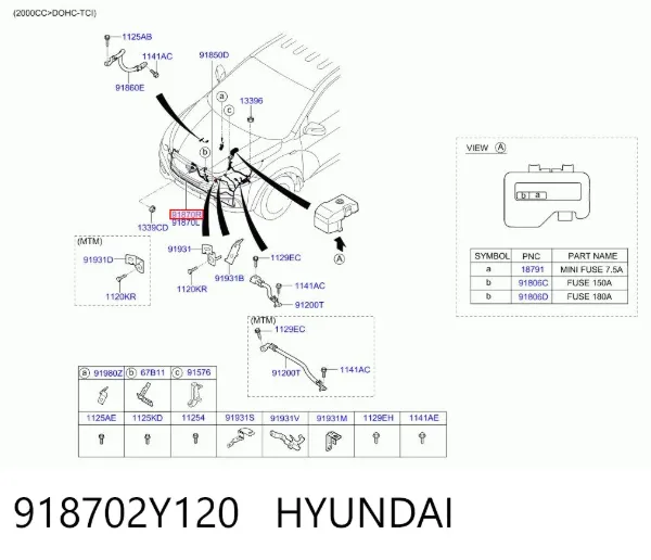  918702Y120 Hyundai/Kia