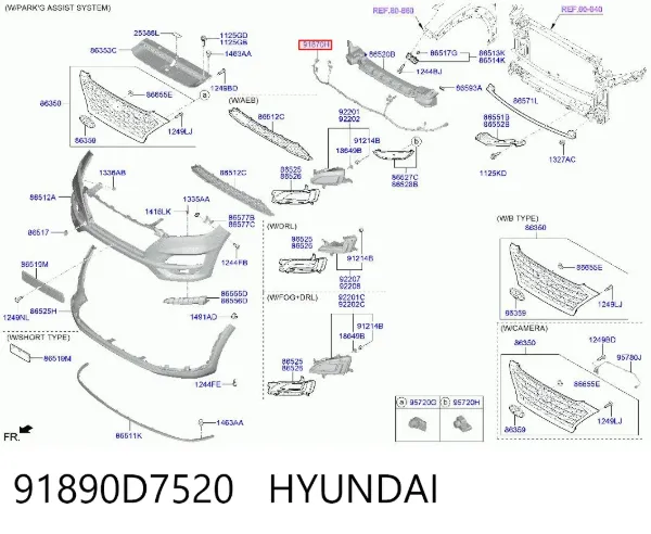  91890D7520 Hyundai/Kia