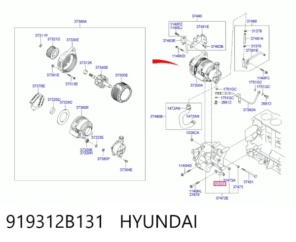  919312B131 Hyundai/Kia