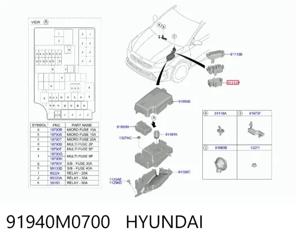  91940M0700 Hyundai/Kia