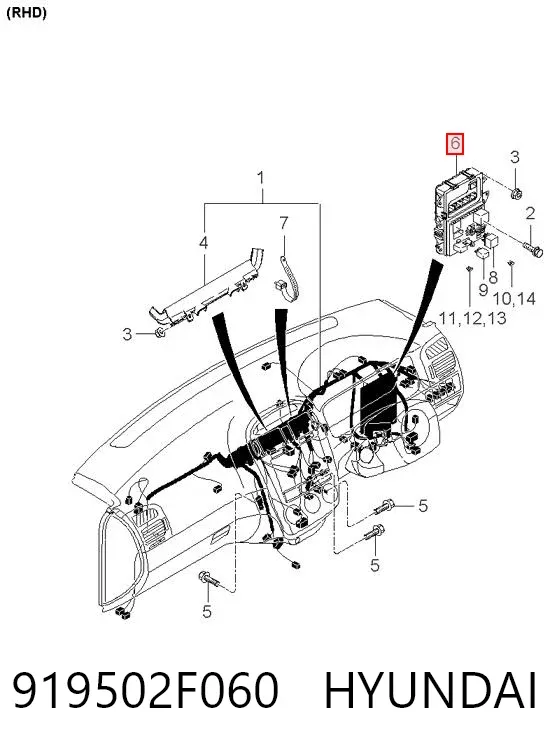 Блок предохранителей 919502F060 Hyundai/Kia