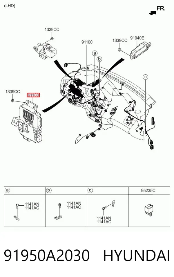 Блок предохранителей 91950A2030 Hyundai/Kia