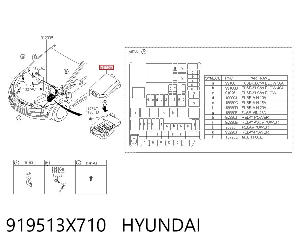  919513X710 Hyundai/Kia
