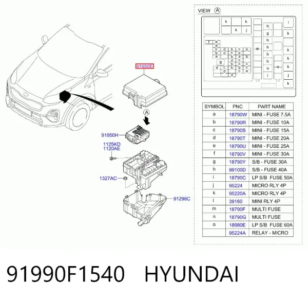  91990F1540 Hyundai/Kia