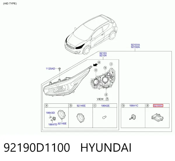  92190D1100 Hyundai/Kia