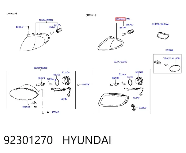 Поворотник левый 92301270 Hyundai/Kia