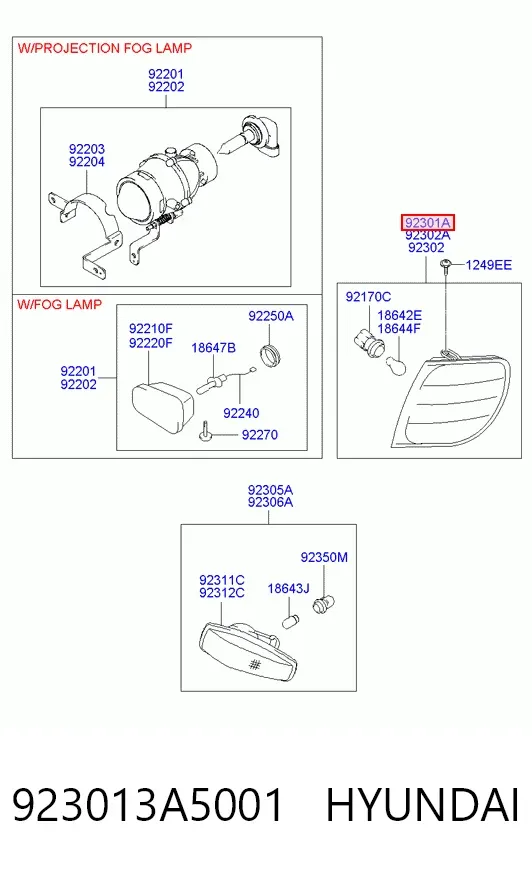 Указатель поворота зеркала левый 923013A5001 Hyundai/Kia