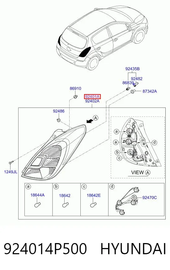 Фонарь задний левый 40B287E Polcar