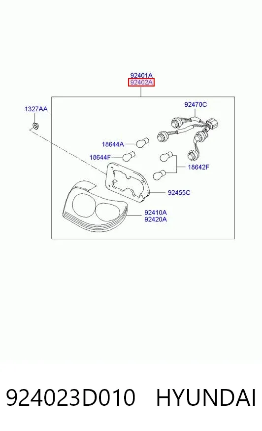 Задний фонарь 924023D010 Hyundai/Kia