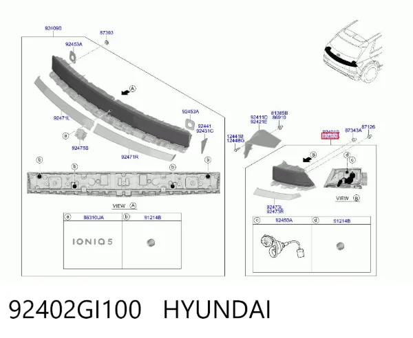 Фонарь задний правый внешний 92402GI100 Hyundai/Kia