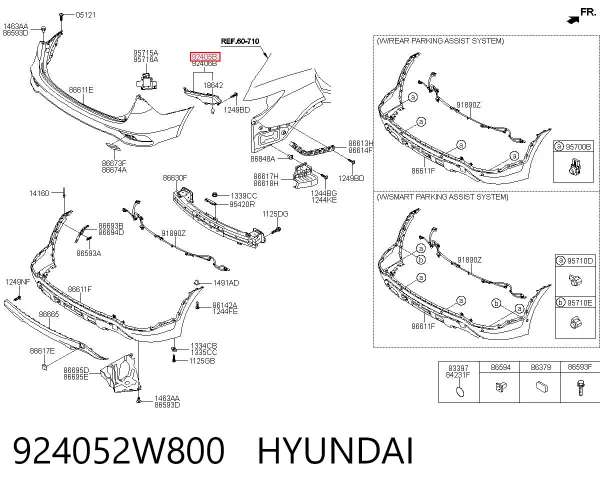 Фонарь задний левый 924052W800 Hyundai/Kia