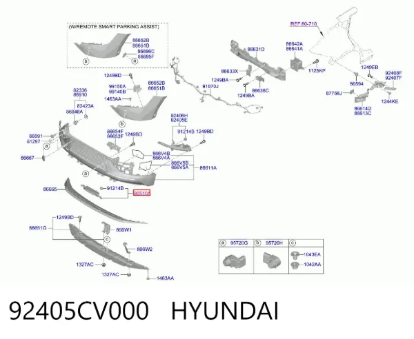 Фонарь заднего хода 92405CV000 Hyundai/Kia